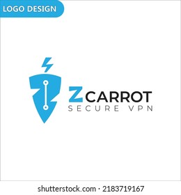 Z Carrot VPN Logo Design Vector Illustration