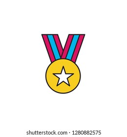 z color line icon. award vector illustration symbol. editable stroke