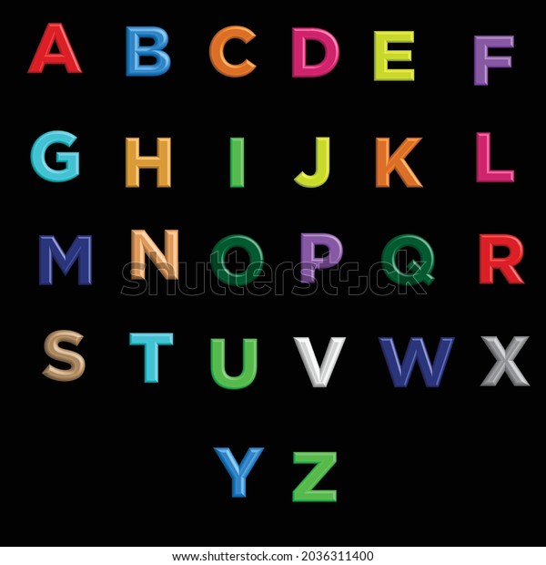 Z Colourfull Alphabets Stock Vector (Royalty Free) 2036311400 ...