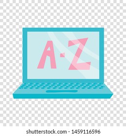 A Z computer icon. Cartoon illustration of A Z computer vector icon for web