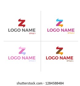 z concept colorful graphic branding vintage business logo 