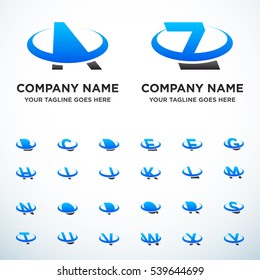 A to Z Creative Company name logo set