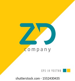 Z & D joint vector element logo template