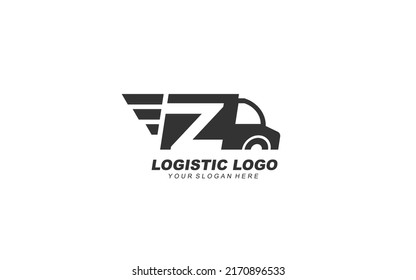 Z Delivery Logo Design Inspiration. Vector Letter Template Design For Brand.