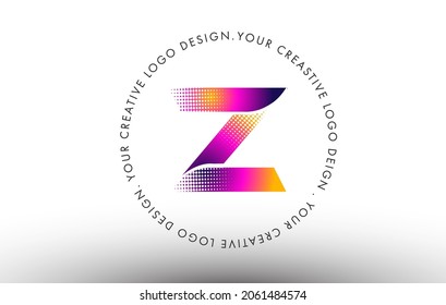 Z Dots Letter Logo. Z Letter Design Vector Icon Illustration with Dots.