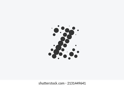 Z dotted alphabet letter logo icon design. Creative template for business with dot