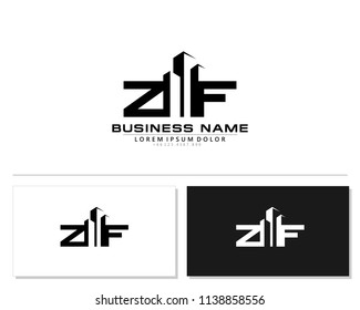 Z F Initial building logo concept