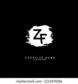 Z F ZF Initial abstract logo concept vector