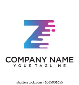 z fast letter logo