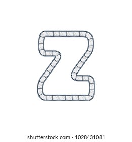 Z Film Strip Letter Logo Icon Design