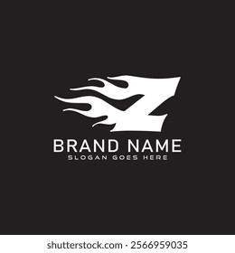 Z Fire logo. Z letter logo design. business and real estate monogram logo vector template. Z