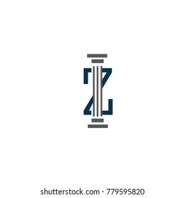 z font law logo flat vector template