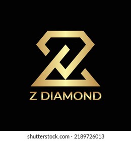 Z Font Logo with Diamond Concept