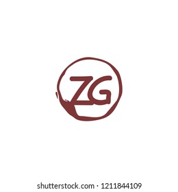 Z G ZG Initial abstract logo concept vector