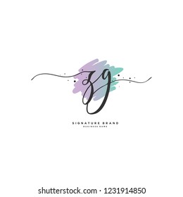 Z G ZG Initial logo template vector
