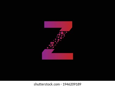 Z gradient alphabet letter logo for business. Creative corporate identity and lettering.