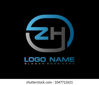 Z H Initial Circle Logo Template Stock Vector (Royalty Free) 1047712621 ...