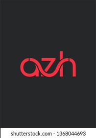 A Z H letters joint logo design vector design template