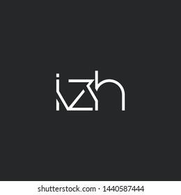 I Z H letters Joint logo icon vector template.