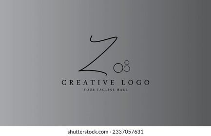Escritura a mano Z diseño de logotipo de estilo moderno simple negro con fondo degradado 