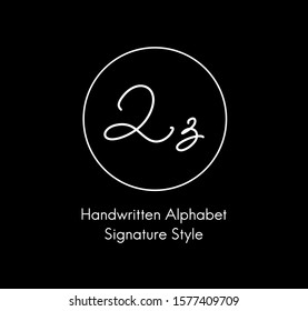 Z Handwritten Alphabet Initial Signature  Veminime Letter