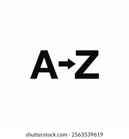 from A to Z icon sign vector