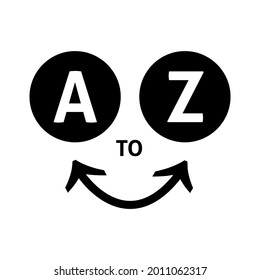 A To Z Icon. Vector graphic icon