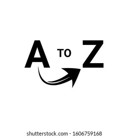 A To Z Icon. Vector Graphic Symbol