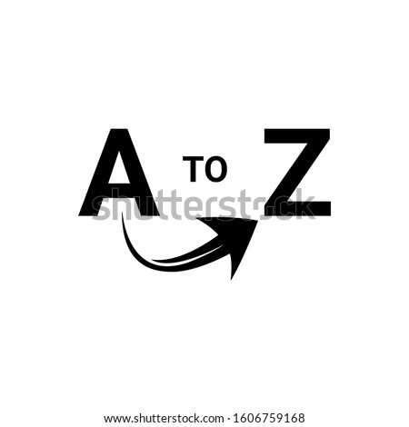a to z icon. Vector graphic symbol