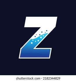Z initial with bubble vector logo designs, cleaning logo.