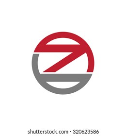 Z initial circle company or ZO OZ logo red