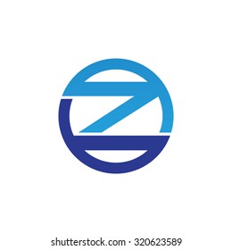 Z initial circle company or ZO OZ logo blue