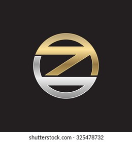 Z initial circle company or ZO OZ logo black background
