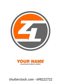 Z  initial circle logo template vector