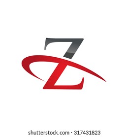 Z initial company red swoosh logo