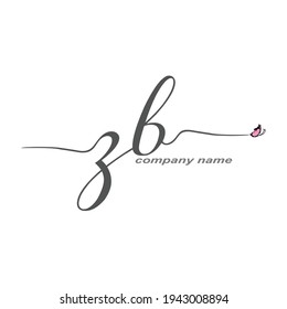Z Initial Handwriting logo luxury vector beauty