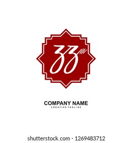 Z Z Initial Handwriting Logo Template Vector 