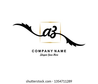 A Z Initial Handwriting Logo Template