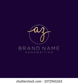 A Z Initial Hanwriting Logo Template