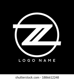Z initial letter in circle vector logo template design by adipra
