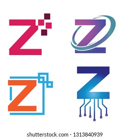Z - Initial Letter Technology Logo Symbol Collection