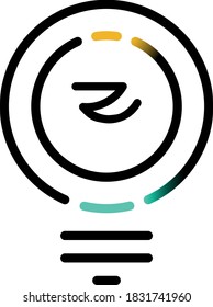 z Vector de concepto del logotipo inicial de la bombilla. Tecnología, idea, solución, creativo, innovador, icono de inspiración
