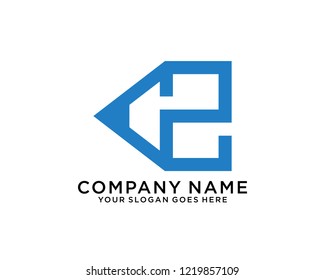 Z Initial logo concept with pencil template vector