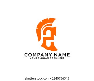 Z Initial logo concept with spartan template vector
