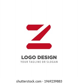 Z initial logo design, elegant letter Z logo icon vector