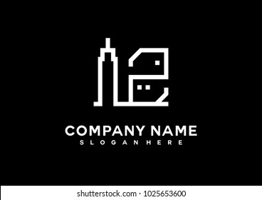 I Z initial logo template vector