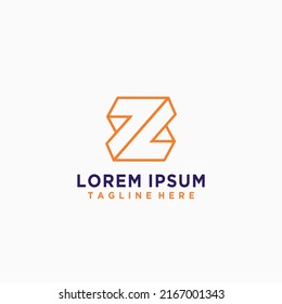 Z initial modern clean simple minimalist vector logo template