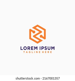 Z initial modern clean simple minimalist vector logo template