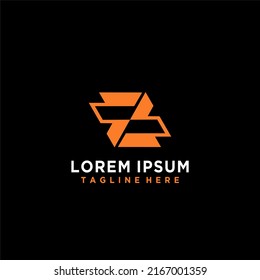 Z inicial moderna y simple plantilla de logotipo de vectores minimalista simple
