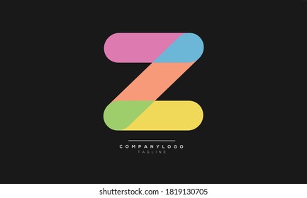 Z initials monogram letter text alphabet logo design